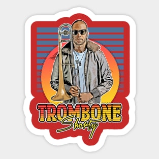 trombone shorty style flyer vintage Sticker